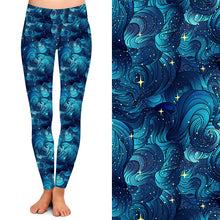 Load image into Gallery viewer, Blue Dream Swirl Leggings with Pockets