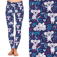 Load image into Gallery viewer, Children's Blue Cute Koala Bear Leggings