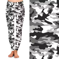 Grey Camo Leggings With Pockets