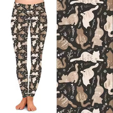 Load image into Gallery viewer, Playful Cat Leggings with pockets
