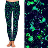 Green Splat Leggings with Pockets