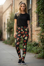 Load image into Gallery viewer, Skull &amp; Love Heart Leggings with Pockets
