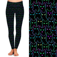 Load image into Gallery viewer, Black Cat Leggings with pockets
