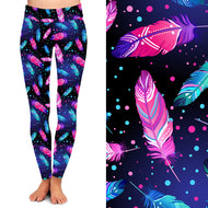 Feather Pattern Leggings