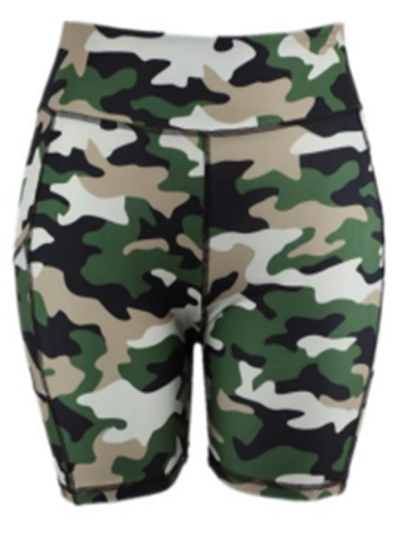 Green Camo Shorts  - With Pockets