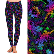 Colorful Lizard Pattern Leggings