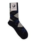 Mens Black & Grey Argyle pattern Socks - 1 Pair