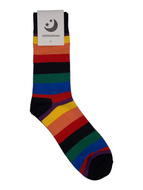 Mens Darker Colourful Stripe Socks - 1 Pair