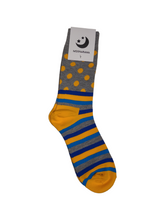 Load image into Gallery viewer, Mens Multi-pack Stripes &amp; Spots Socks - 3 Pairs
