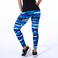 Blue Camo Leggings