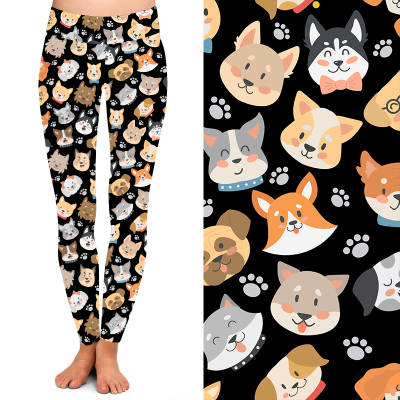 Children's Dog Face Doggy Animal Leggings